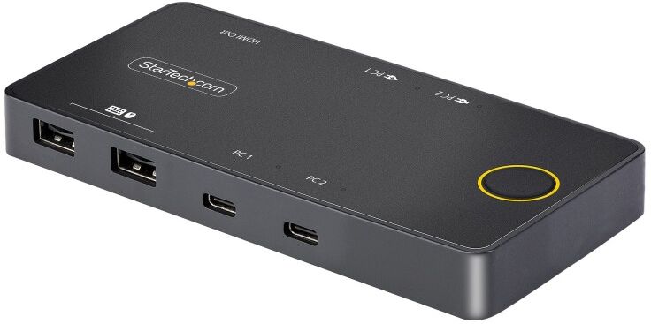 StarTech.com C2-H46-UC2-PD-KVM switch per keyboard-video-mouse (kvm) Nero