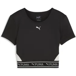 Puma, Damen, Sportshirt, Strong Baby Tee - Short (L), Schwarz