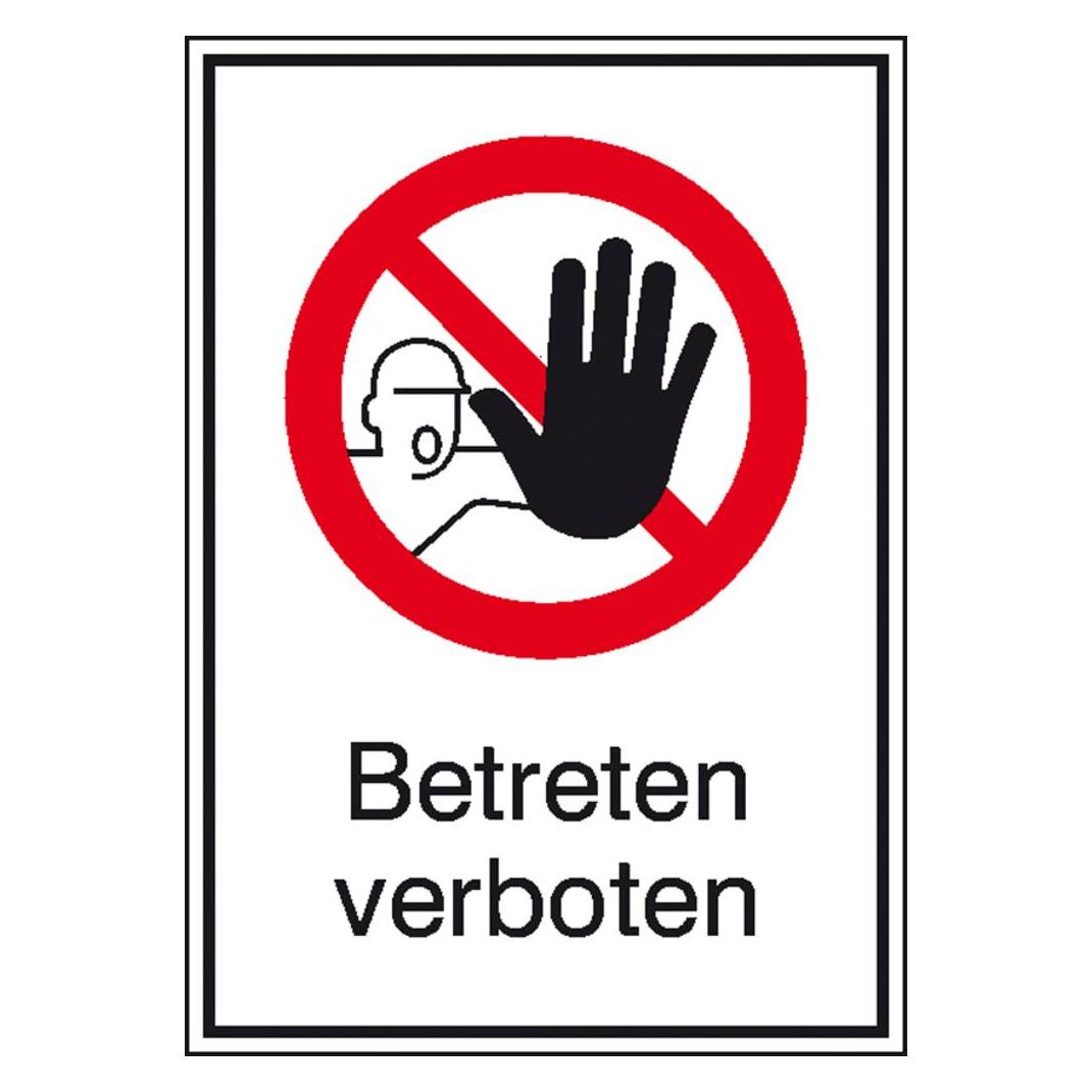 Wolk Verbotsschild Betreten verboten Hygiene und Abstand Folie (21.1140)
