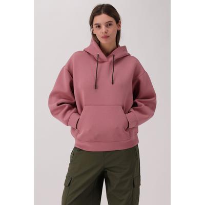 Kapuzenpullover CMP "WOMAN SWEAT FIX HOOD", Damen, Gr. 38, rosa, Obermaterial: 70% Polyester, 25% Viskose, 5% Elasthan, Pullover Kapuzenpullover, Oversize-Schnitt, Kängurutasche, Elastisches Gewebe