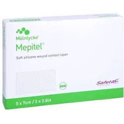 Mepitel Silikon Netzverband 5x7 cm steri 5 St