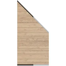 TraumGarten Sichtschutzzaun SYSTEM WPC CLASSIC Anschluss Sand Sichtschutz Steckzaun Lamellenzaun
