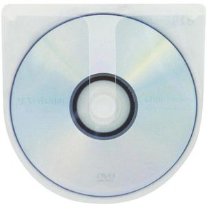 BHU CD-Hüllen 8187, 130 x 130 mm, selbstklebend, Kunststofftasche, transparent, für je 1 Disc, 100 Stück
