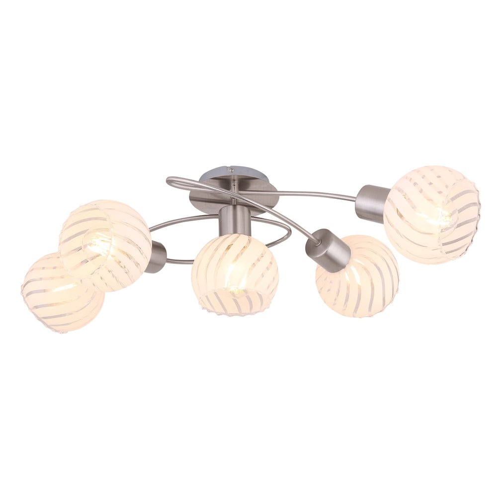 Globo Plafondlamp Willy Zilver 5-lichts Modern