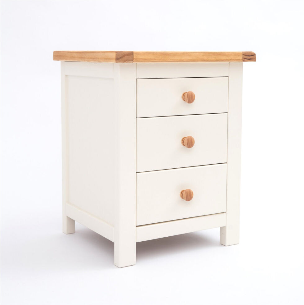 August Grove Cheney 45 cm W Bedside Table White 56cm H X 45cm W X 40cm D