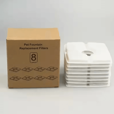 Inspire Curations Square Cat Water Fountain Replacement Filters With Activated Carbon 8pcs