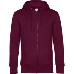 B&C Herren Kapuzen Sweatjacke KING WU03K dark cherry L