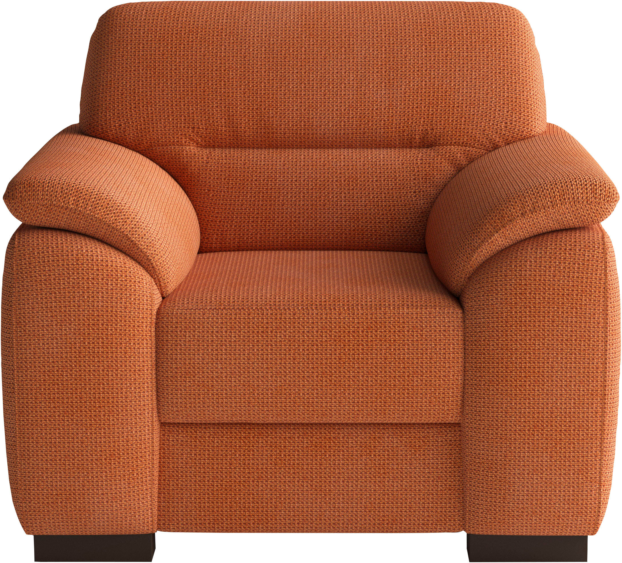 Sessel SIT & MORE "Montego", orange (terra), B:106cm H:88cm T:90cm, Luxus-Microfaser ALTARA NUBUCK(100% Polyester);Luxus-Microfaser (90% Polyester, 10% Polyamid);Struktur (100% Polyester), Sessel, Sessel, mit Federkern terra Luxus-Microfaser,mit Federkern