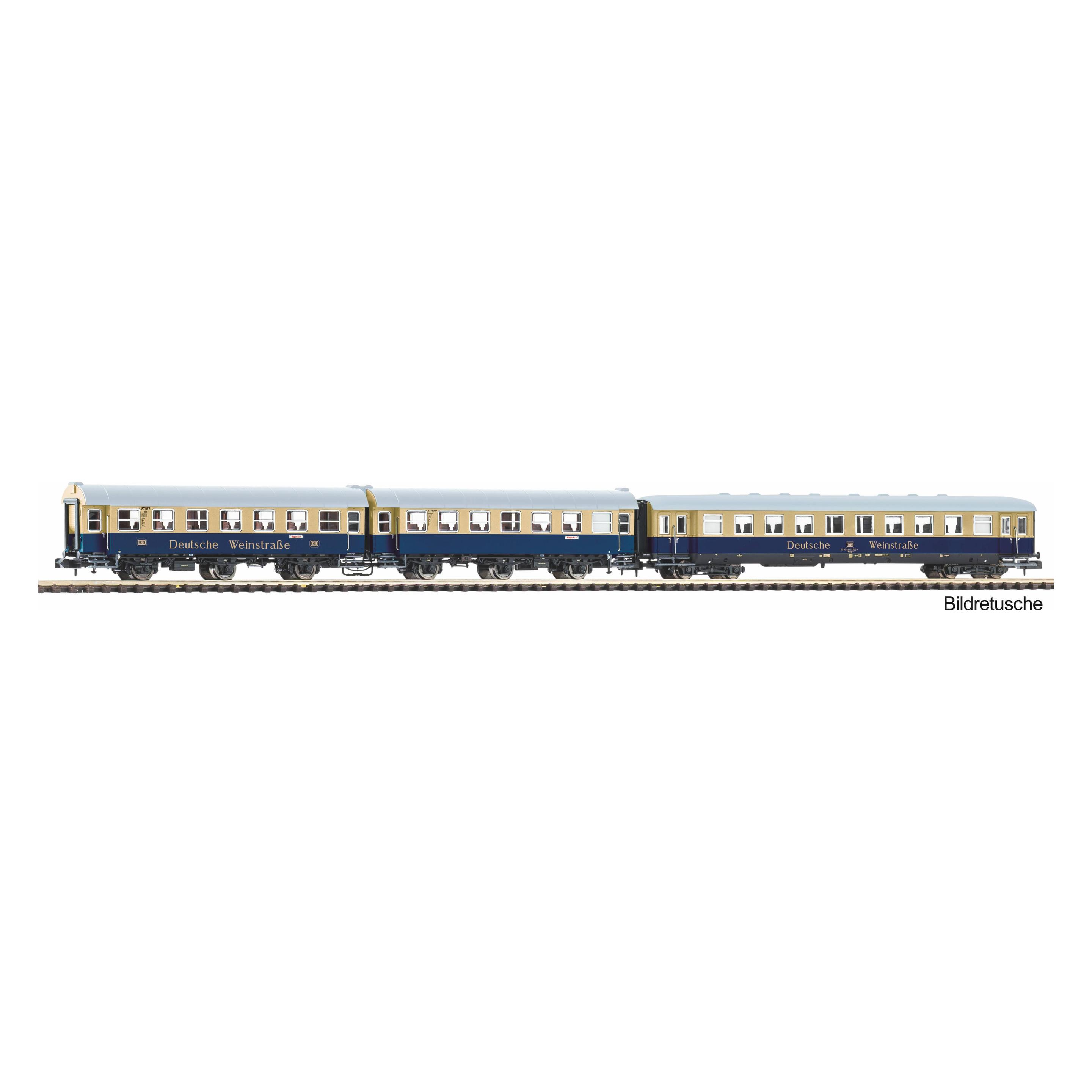 Piko N-3er Set Umbauwagen + Schürzeneilzugwagen Weinstrasse DB Ep IV (Spur N) (40630)