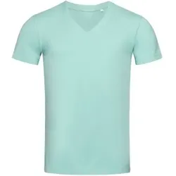 Stedman James Organic Men V-Neck Türkis Ökologische Baumwolle X-Large Herren