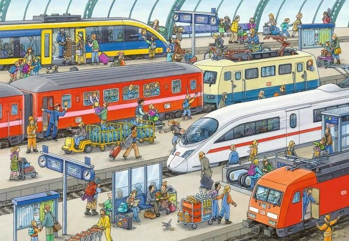 Ravensburger 091911 Bahnhof 2x24 Puzzleteile