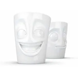 fiftyeight Becher Set Witzig/Lecker weiß