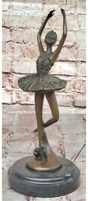 Bronzhaus Art Deco Cute Child Ballerina A Bronze Trophy Sculpture Hot Cast Figurine