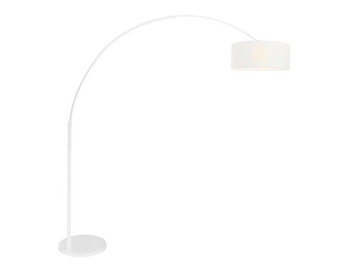 Stehleuchte, Weiss, Textil, rund, 50x240x230 cm, Lampen & Leuchten, Innenbeleuchtung, Stehlampen, Stehlampen