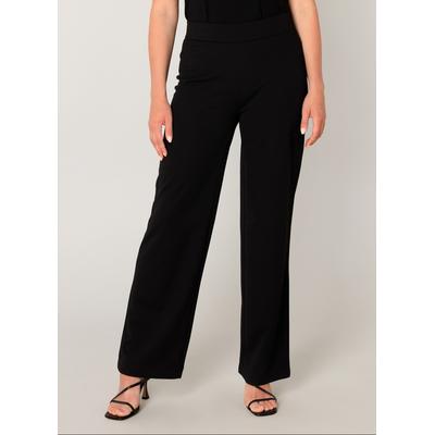 Treggings BASE LEVEL "Yarah", Damen, Gr. 38, Länge 32, schwarz, Web, Obermaterial: 97% Polyester, 3% Elasthan, unifarben, loose fit lang, Hosen Treggings, mit elastischem Bund