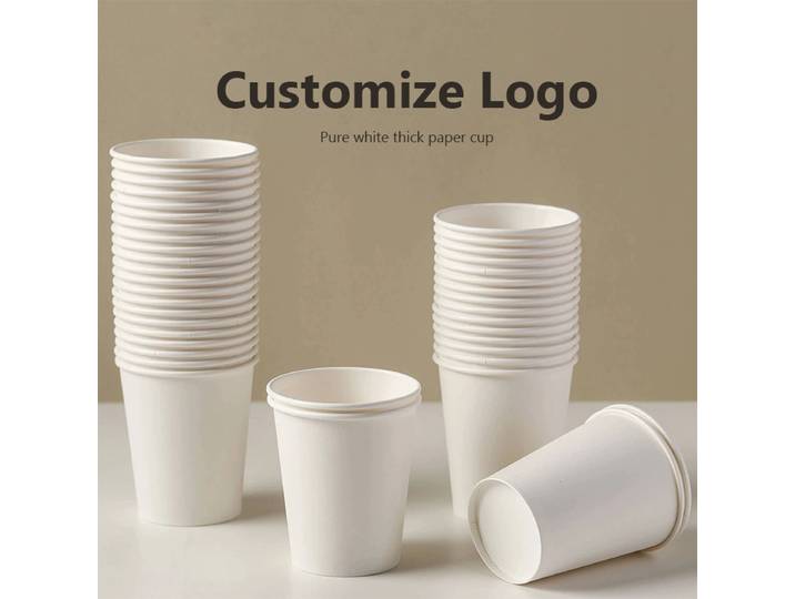 Gobelets en papier personnalisés avec logo de l'entreprise, 1000 pièces, 250ml, 9oz, gobelets imprimés pour événements et fêtes, gobelets jetables personnalisés, logo personnalisé