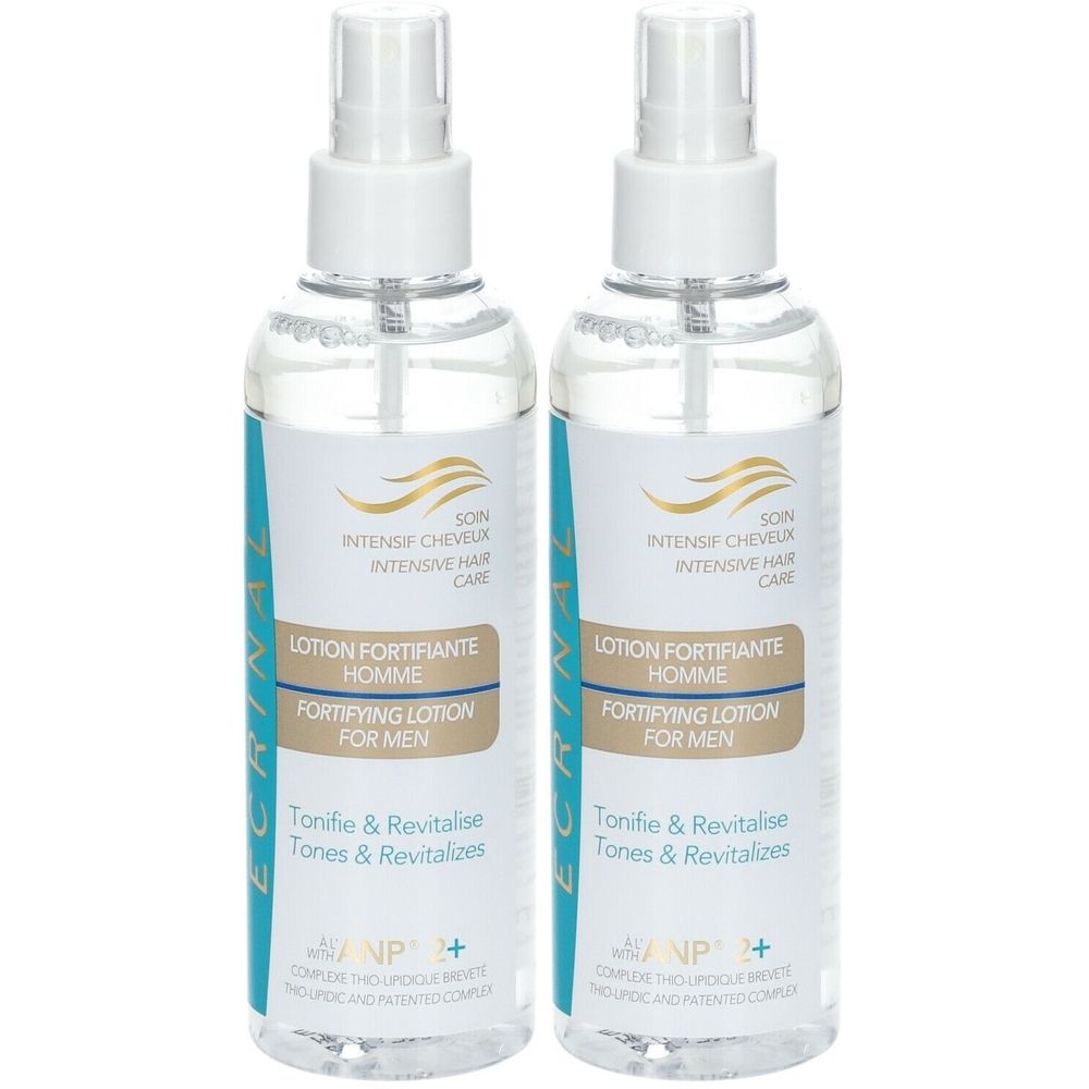 Ecrinal Soin Intensif Cheveux Lotion Fortifiante Homme - capillaire fortifiante. 2x200 ml