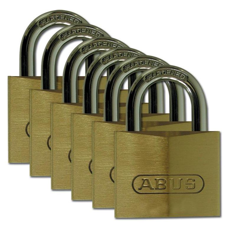 Brady Messingschloss mit Stahlbügel, Messingfarben, Bügelhöhe 14,5 mm, Bügelstärke 5 mm (Keyed Dif (805831)