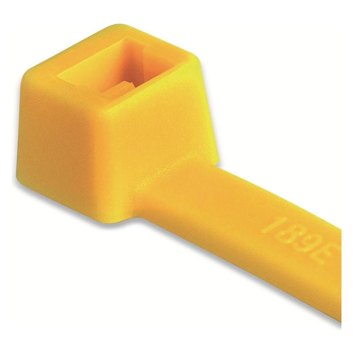 HellermannTyton Standard-Kabelbinder, innenverzahnt (L x B) 210 mm x 4.6 mm T80R-N66-YE-C1 Farbe: Gelb 100 St. (Kunststoffkabelbinder, 210 mm, 100 Stk.) (116-08014)