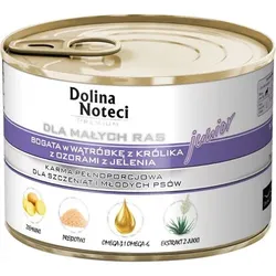 Dolina Noteci PREMIUM für Hunde kleiner Rassen JUNIOR reich an Kaninchenleber mit Hirschzungen 24x185 g
