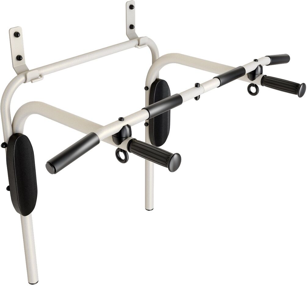 Monkey-Gym Station de traction et dips avec dossier 3-en-1 - blanc