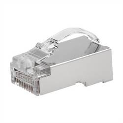 ROLINE RJ45 Stecker, geschirmt, Cat.6/6A (Class E/EA), Pass-Through Modularstecker, für Massiv-/Litzendraht, 10 St. 21.17.3146