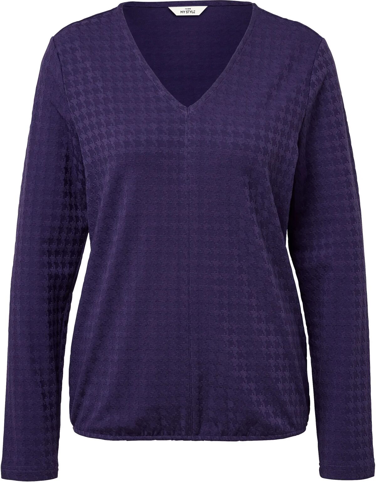 Tchibo - Strukturiertes Langarmshirt - Damen - Gr. M - pflaume