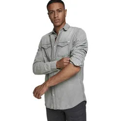 Jack & Jones Jeanshemd Heridan in grauer Used-Waschung-XS