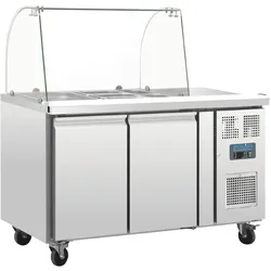 Polar Serie U 2-türige GN-Saladette mit Schutzhaube