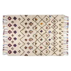 THEKO Wollteppich  Nomadic , beige , Baumwolle , Maße (cm): B: 160 H: 2