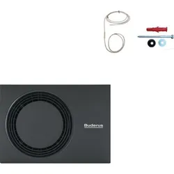 Buderus Logaplus M WLW-5 MB AH Luft-Wasser-Wärmepumpe 5 kW Hybrid anthrazit