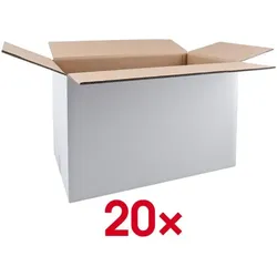 Nestler 20 Wellpapp-Faltkartons - 61.3 x 36.3 x 37.8 cm, 61.3x37.8x36.3 cm