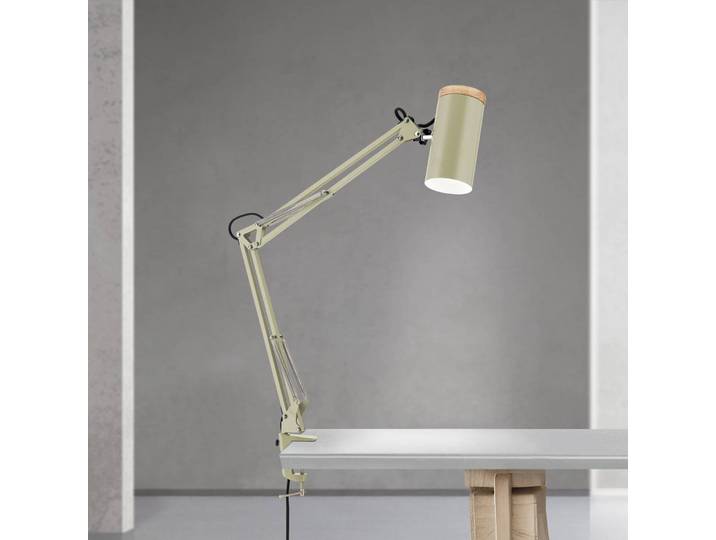 ORION Klemmleuchte Gili, grün, für Arbeitszimmer / Büro, Metall, Modern