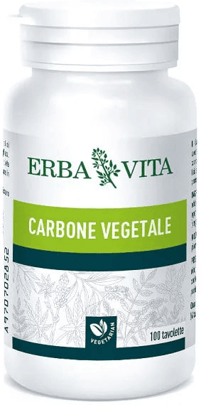 Erba Vita Carbone Vegetale Integratore Intestinale 100 Tavolette