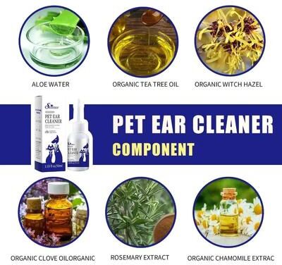 Inspired Finds Premium Dog Grooming Spray & Deodorizer Long Lasting Pet Cologne For Fresh Coat Care : Pet Ear Cleaner (blue)