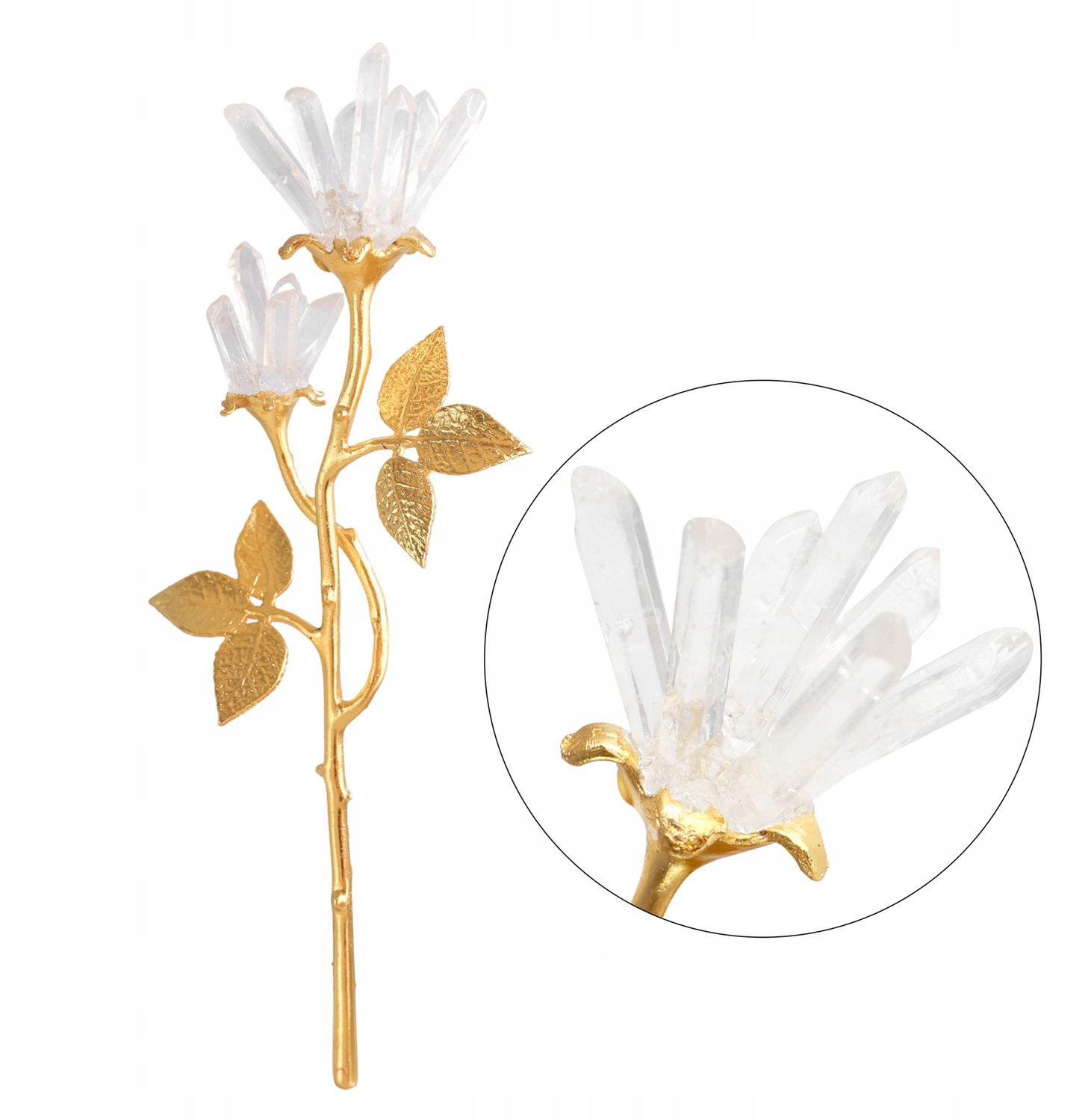 Eeuwige Kristallen Bloem - Luxe Decoratie van Bergkristal voor op tafel