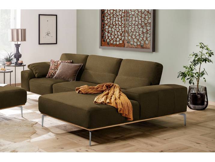 Ecksofa, 319x178 cm, Longlife Xtra-Leder, Grün, L-Form, Modern, W.SCHILLIG