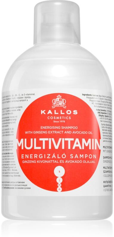 Kallos KJMN Professional Multivitamin shampoing énergisant 1000 ml
