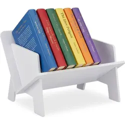 Relaxdays Bücherregal für den Schreibtisch Weiß