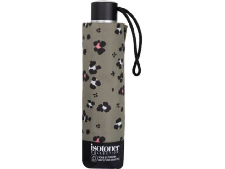 Isotoner - Parapluie 3 Sections Acier Leopard