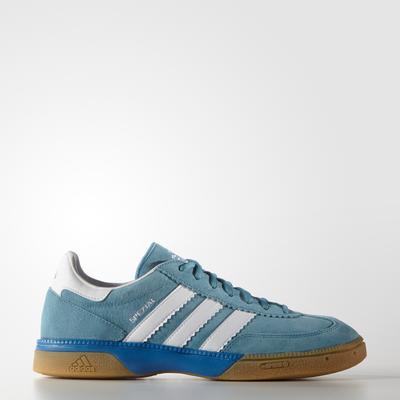 Hallenschuh ADIDAS PERFORMANCE "HANDBALL SPEZIAL", Herren, Gr. 44, blau (royal, coreweiß, ftwrweiß), Leder, Synthetik, Schuhe Hallenschuh