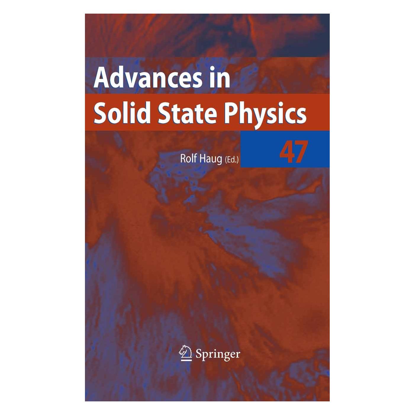 Springer Advances in Solid State Physics.47 (Englisch, Hardcover, Rolf Haug) (9783540743248)