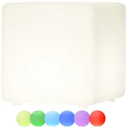 Großer Leuchtwürfel ,Twilights', LED, Fernbedienung, RGB + warmweiß, 40cm