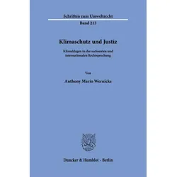 Wernicke:Klimaschutz und Justiz, Fachbücher von Anthony Mario Wernicke