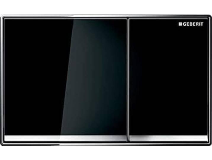 Geberit 115081SJ1 afdekplaat OMEGA 60 115.081.SJ.1 2 spoeling glas zwart