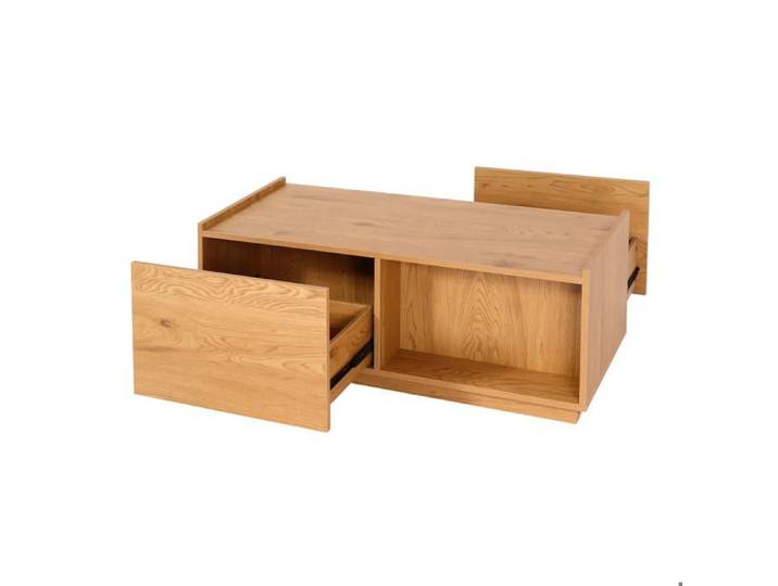 Table basse salon table d appoint avec tiroirs 110x50x40 cm MDF aspect chêne 04_0008430