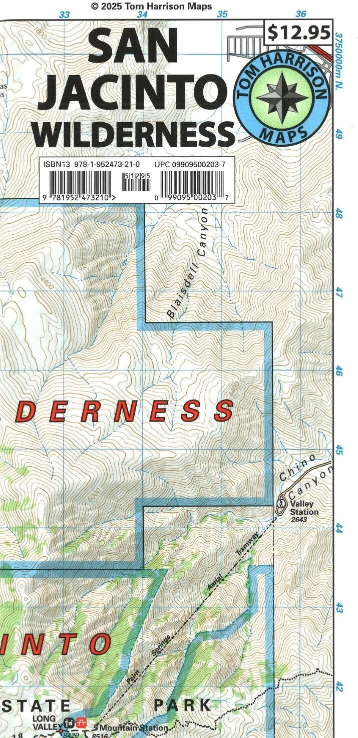 San Jacinto Wilderness, Californie   Tom Harrison Maps