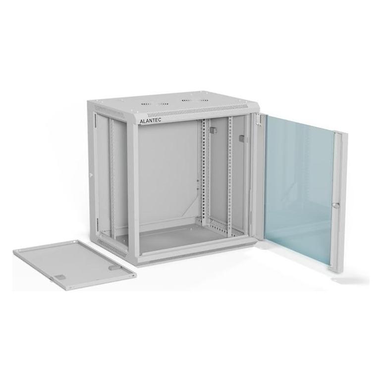 Alantec 19 -Hängeschrank 12 HE 600 x 450 Farbe grau (12 HE, 19 Zoll Rack) (SW-12U-600-450-01-SA)