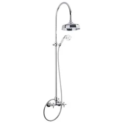 Paffoni Ricordi Duschsystem mit Zweigriffmischer Chrom ZCOL000