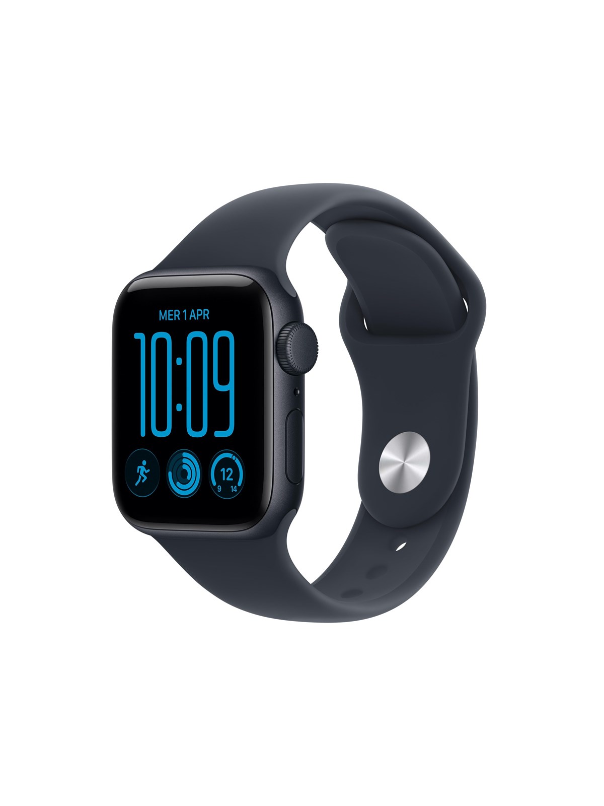 Apple Watch SE 3 GPS 40mm Midnight Aluminium Case with Navy Blue Sport Band - M/L